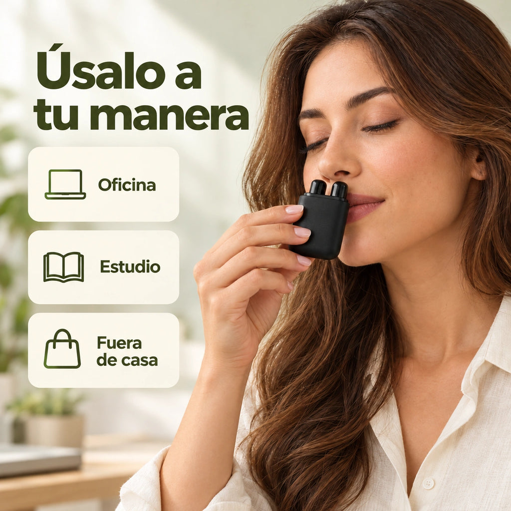 Inhalador Herbal de Doble Boquilla – Foco al Instante
